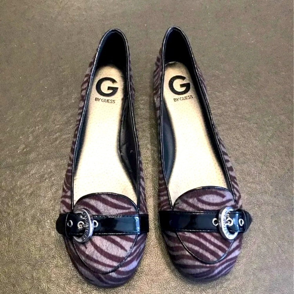G by Guess Zebra Flats